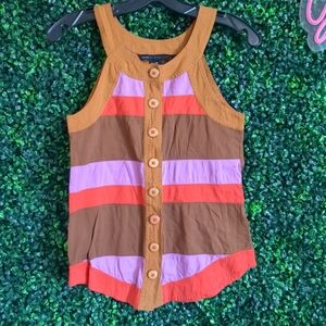 Marc Jacobs Button Striped  Tank Top XS